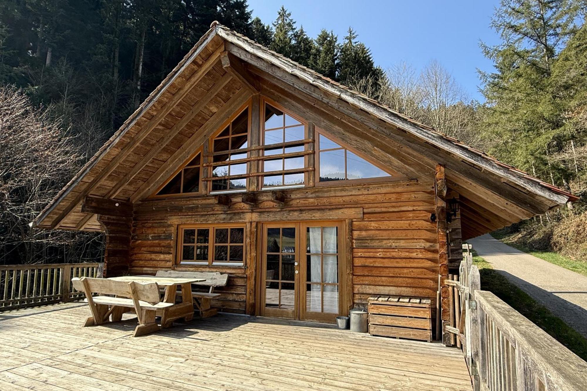 Schwarzwald Blockhaus - Sauna - Kamin - Mit Bettwaesche Und Handtuecher Schenkenzell Екстериор снимка